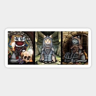 Fantasy Cat Triptych Sticker